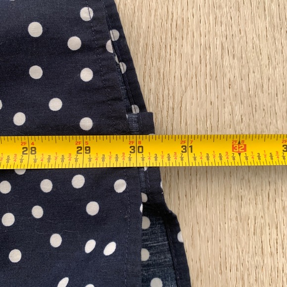 Abercrombie & Fitch Navy Polka Dot Puff Sleeve Smocked Mini Dress Women Large - Picture 12 of 12